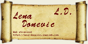 Lena Donević vizit kartica